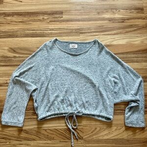 Kimes Ranch Gray Long Sleeve Crop